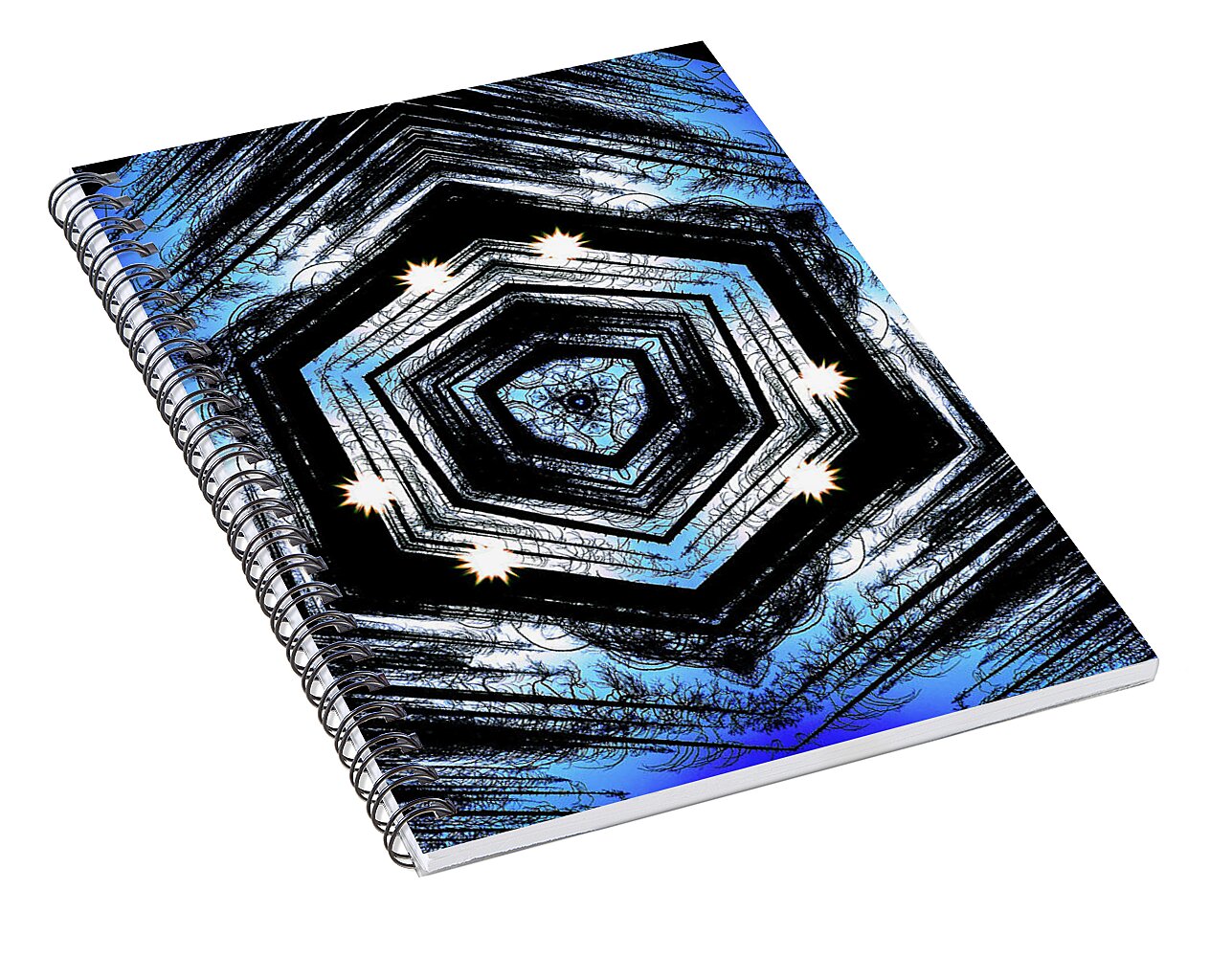 Light Through the Darkness Nature Mandala - Spiral Notebook
