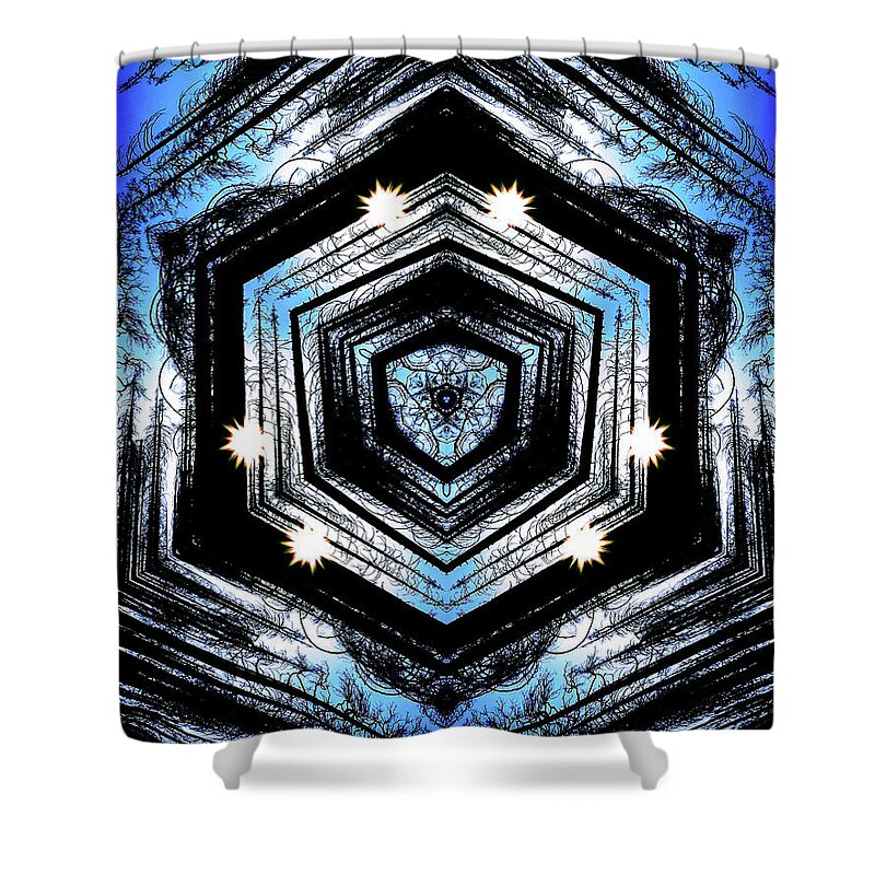 Light Through the Darkness Nature Mandala - Shower Curtain