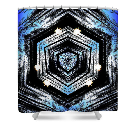 Light Through the Darkness Nature Mandala - Shower Curtain