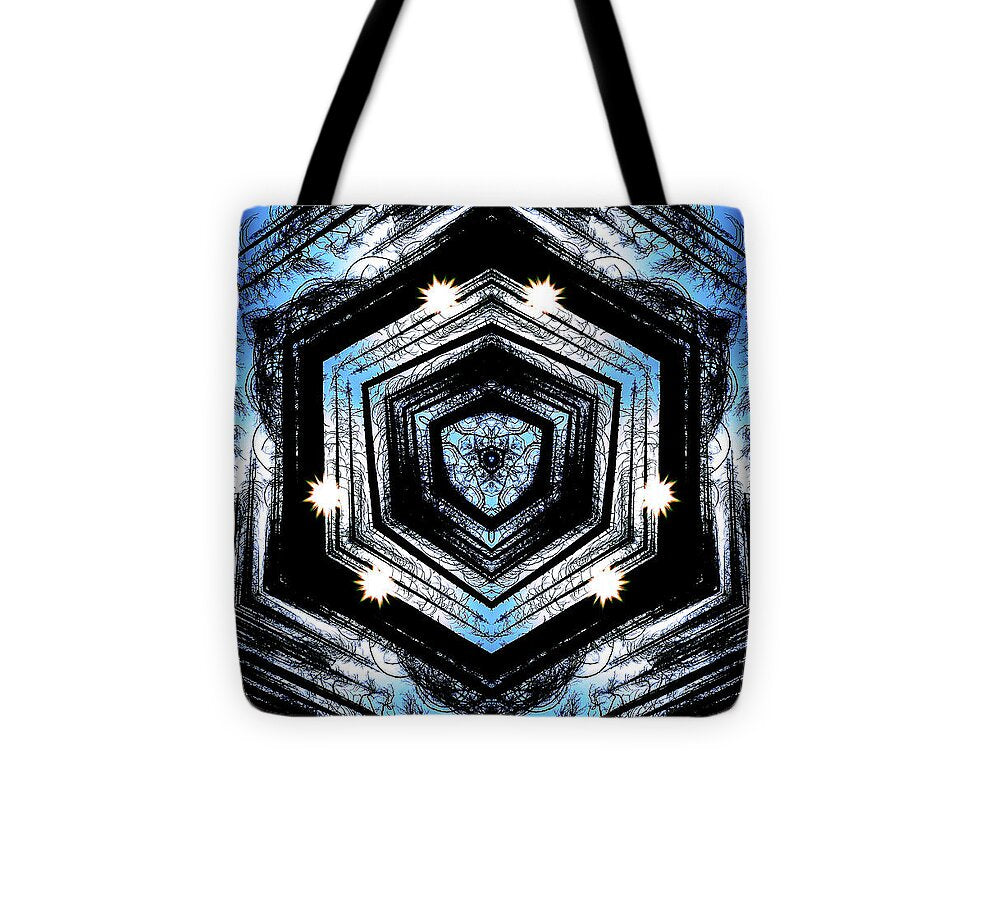 Light Through the Darkness Nature Mandala - Tote Bag