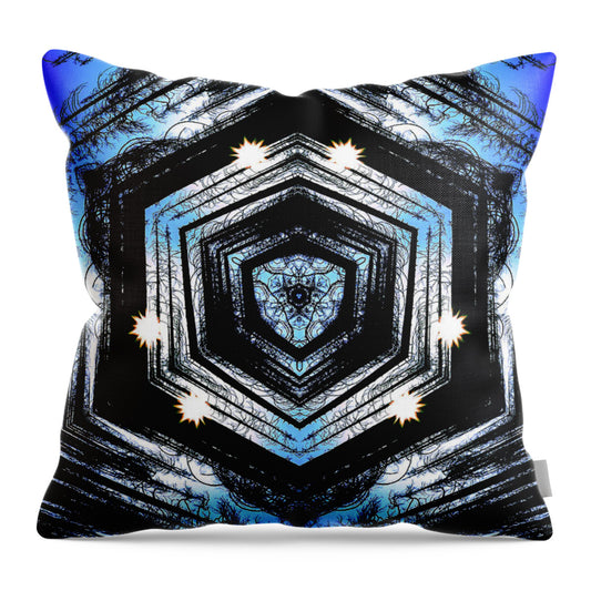Light Through the Darkness Nature Mandala - Throw Pillow
