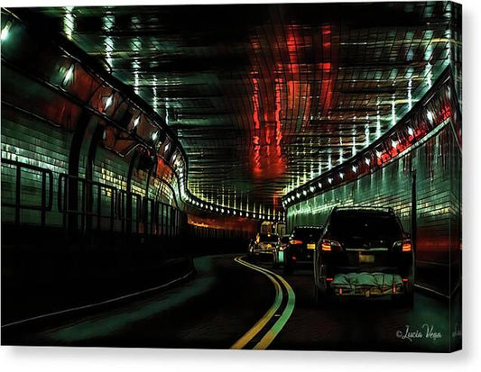 Lincoln Tunnel Show of Lights  - Canvas Print
