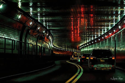 Lincoln Tunnel Show of Lights  - Art Print