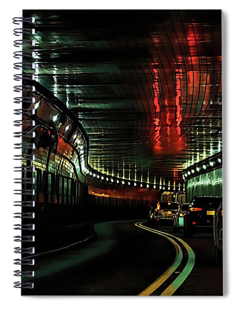 Lincoln Tunnel Show of Lights  - Spiral Notebook