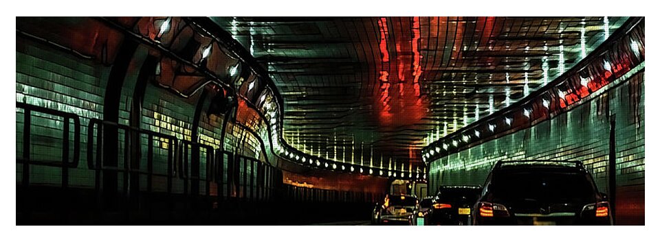 Lincoln Tunnel Show of Lights  - Yoga Mat