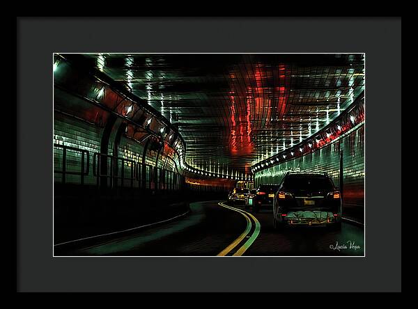 Lincoln Tunnel Show of Lights  - Framed Print