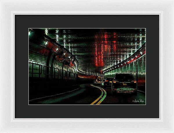 Lincoln Tunnel Show of Lights  - Framed Print