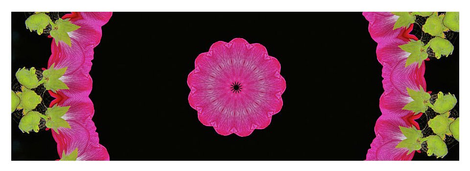 Magenta and Greens Circle Design Abstract Art - Yoga Mat