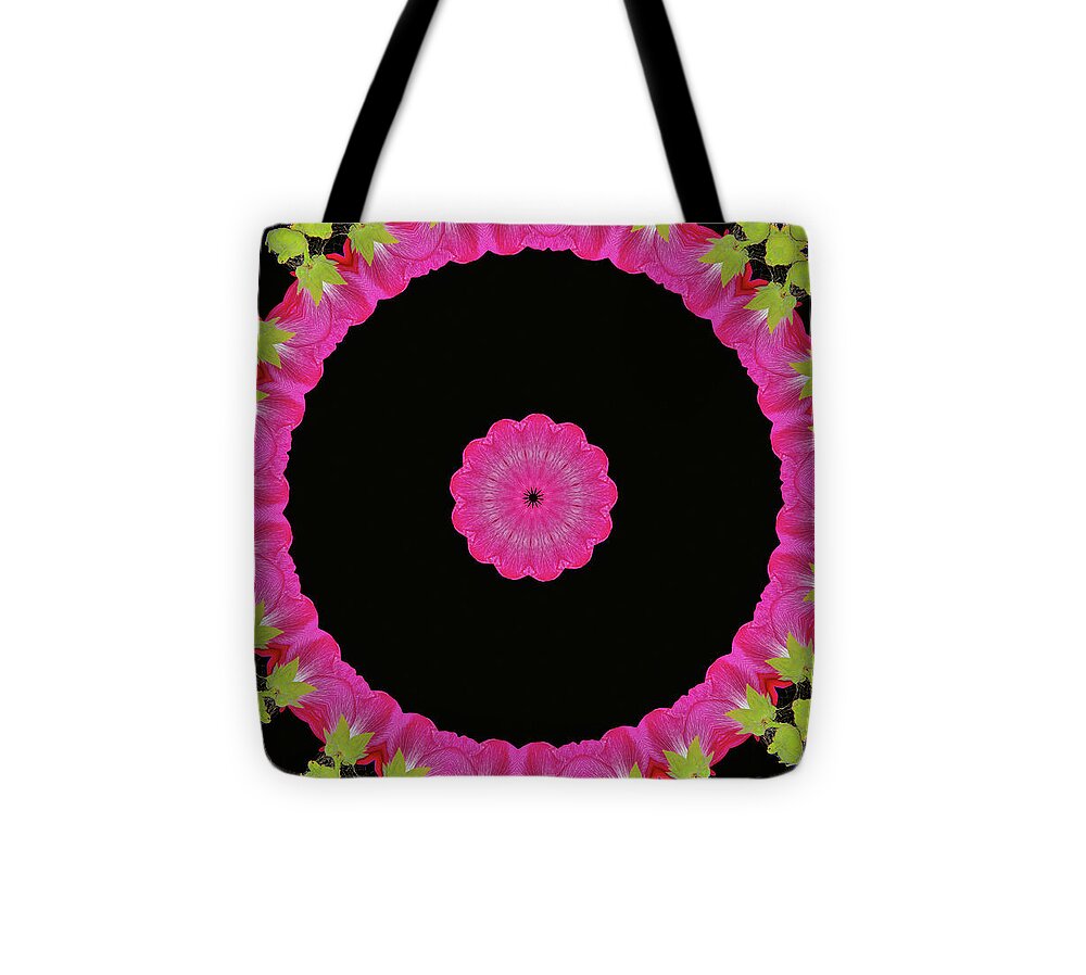 Magenta and Greens Circle Design Abstract Art - Tote Bag