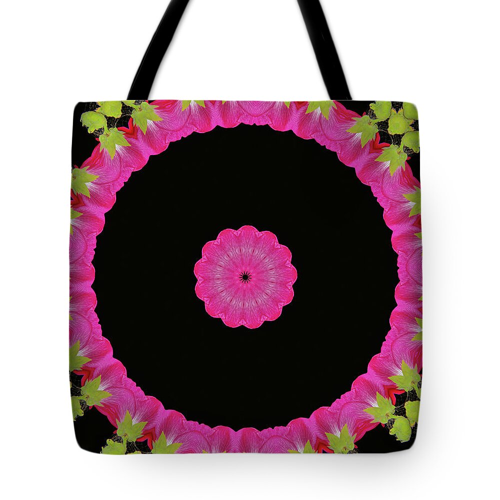 Magenta and Greens Circle Design Abstract Art - Tote Bag