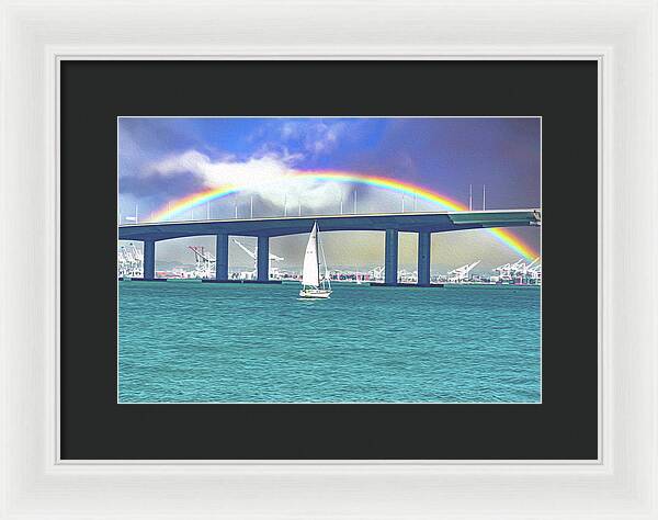 Magical Landscape in the Pacific Ocean - Framed Print