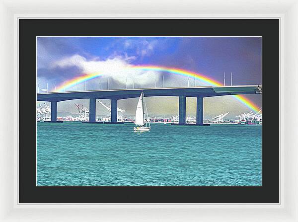Magical Landscape in the Pacific Ocean - Framed Print