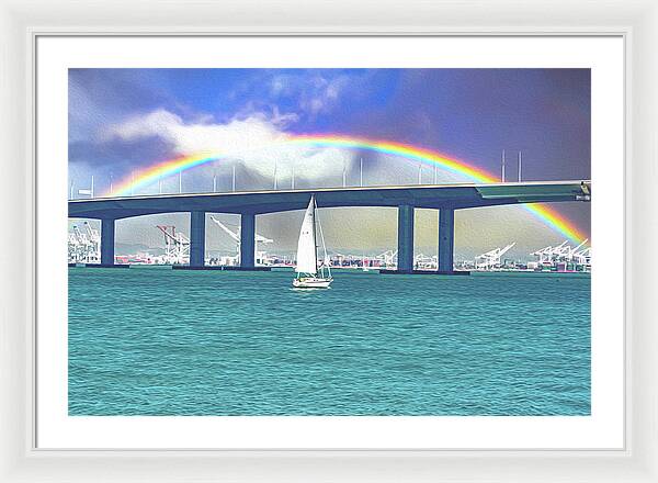 Magical Landscape in the Pacific Ocean - Framed Print