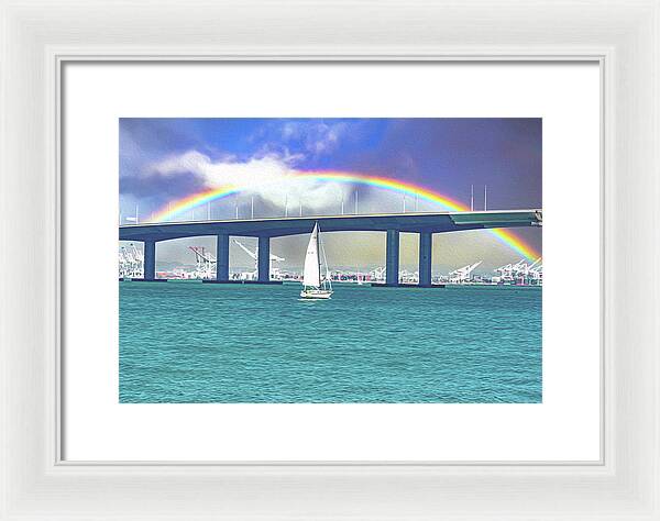 Magical Landscape in the Pacific Ocean - Framed Print