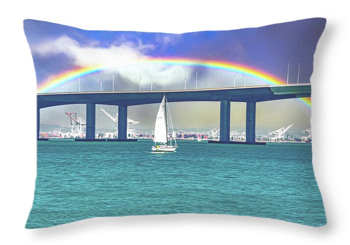 Magical Landscape in the Pacific Ocean - Throw Pillow