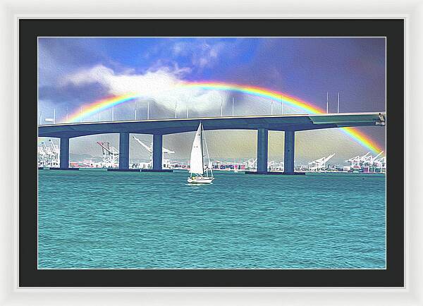 Magical Landscape in the Pacific Ocean - Framed Print