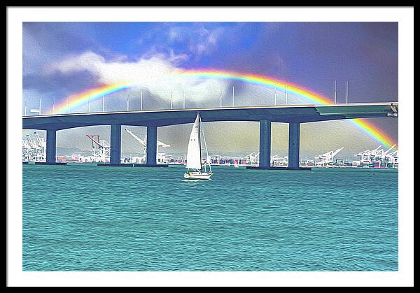 Magical Landscape in the Pacific Ocean - Framed Print