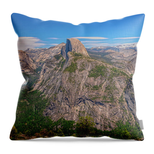 Magical Mountains in Glacier Point - Half Dome - Throw Pillow
