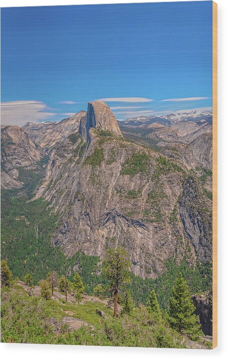 Magical Mountains in Glacier Point - Half Dome - Wood Print