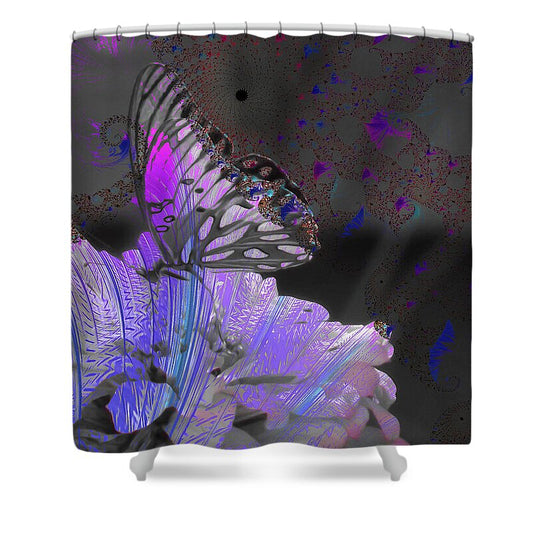 Magical Purples Butterfly Art - Shower Curtain