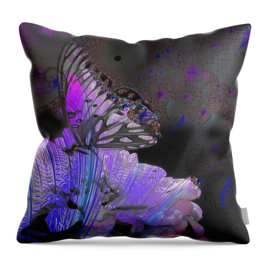 Magical Purples Butterfly Art - Throw Pillow