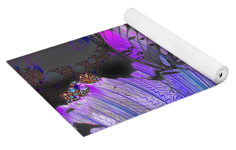 Magical Purples Butterfly Art - Yoga Mat