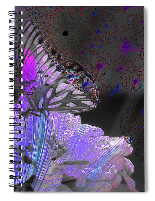 Magical Purples Butterfly Art - Spiral Notebook