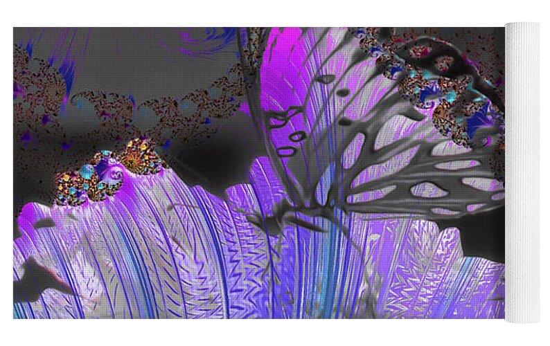 Magical Purples Butterfly Art - Yoga Mat