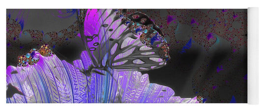 Magical Purples Butterfly Art - Yoga Mat
