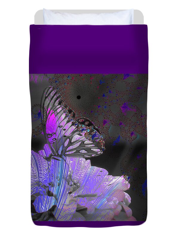 Magical Purples Butterfly Art - Duvet Cover
