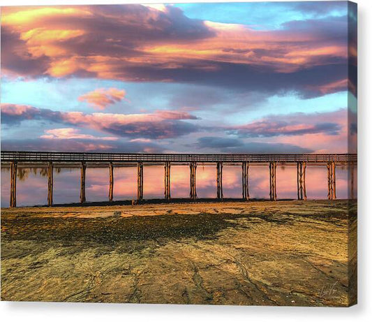 Magical sky at Lake Yosemite - Canvas Print