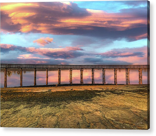 Magical sky at Lake Yosemite - Acrylic Print
