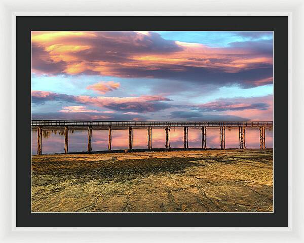 Magical sky at Lake Yosemite - Framed Print