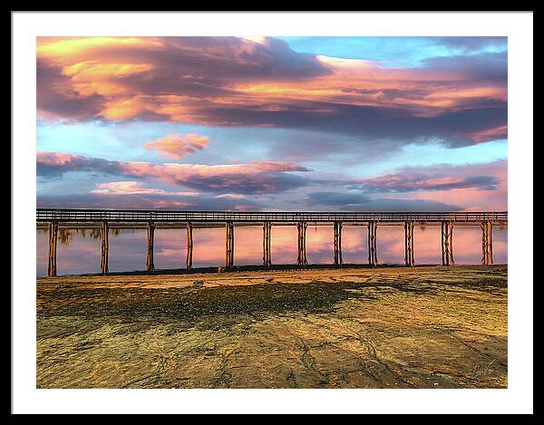 Magical sky at Lake Yosemite - Framed Print