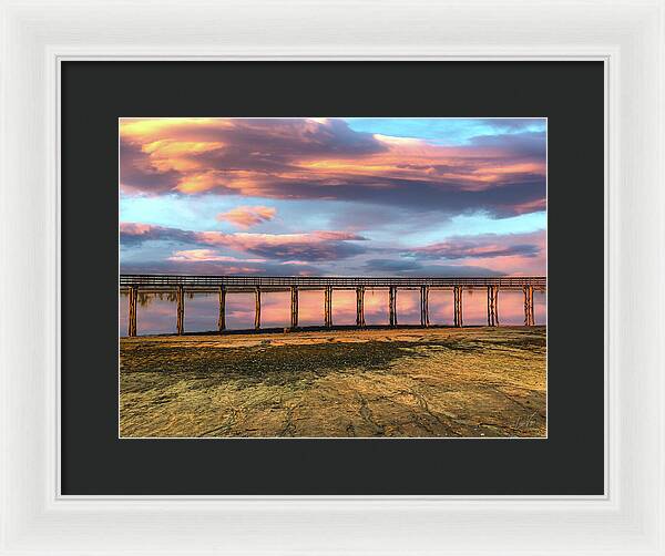 Magical sky at Lake Yosemite - Framed Print