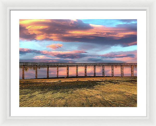 Magical sky at Lake Yosemite - Framed Print