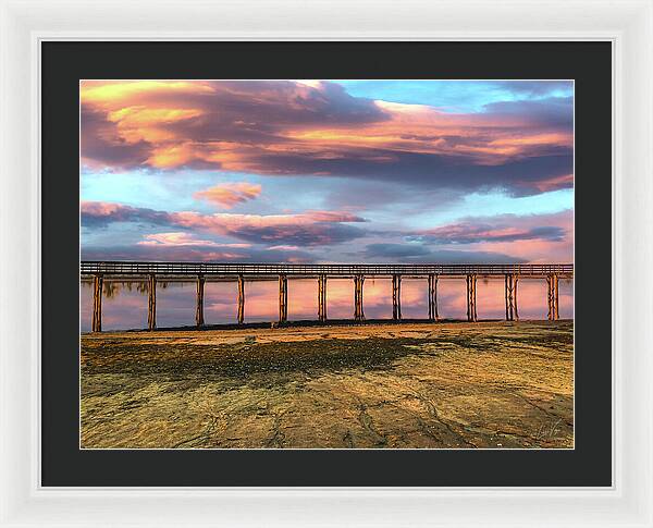 Magical sky at Lake Yosemite - Framed Print
