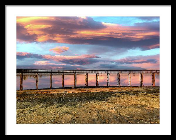 Magical sky at Lake Yosemite - Framed Print
