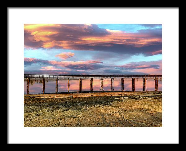 Magical sky at Lake Yosemite - Framed Print