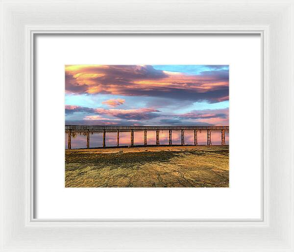 Magical sky at Lake Yosemite - Framed Print