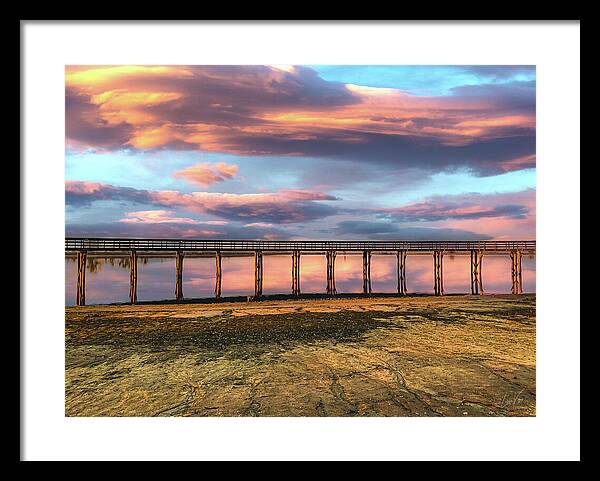 Magical sky at Lake Yosemite - Framed Print