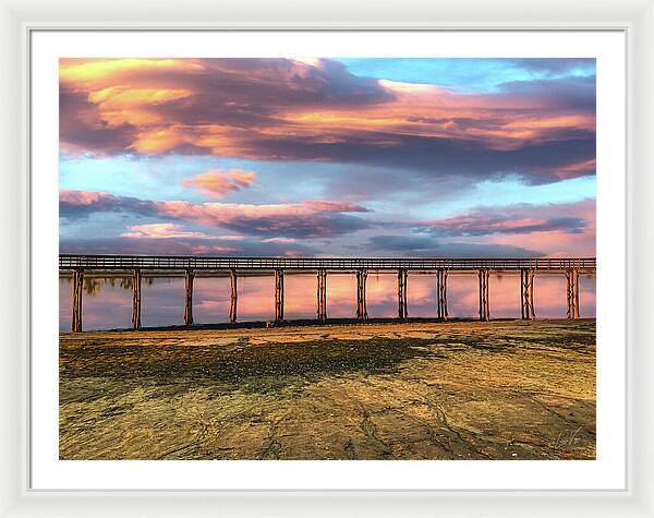 Magical sky at Lake Yosemite - Framed Print