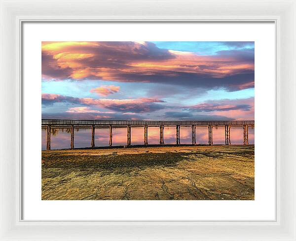 Magical sky at Lake Yosemite - Framed Print