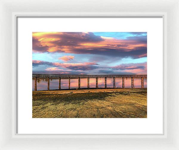 Magical sky at Lake Yosemite - Framed Print