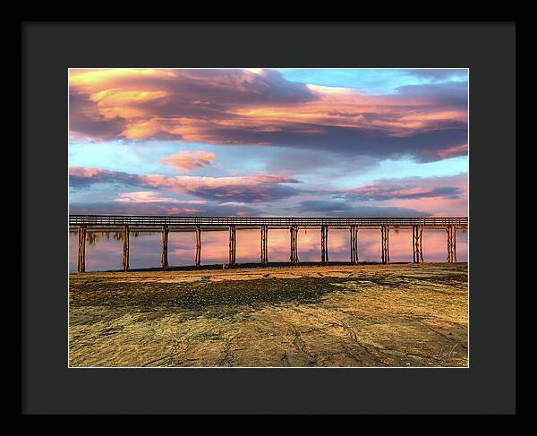 Magical sky at Lake Yosemite - Framed Print