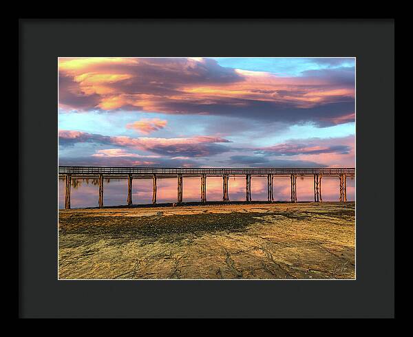 Magical sky at Lake Yosemite - Framed Print