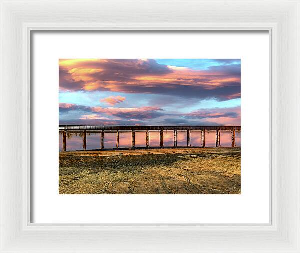 Magical sky at Lake Yosemite - Framed Print