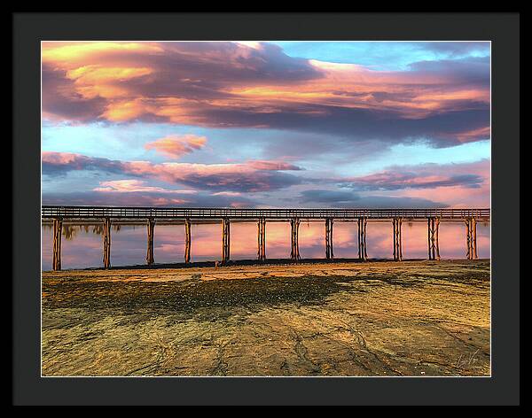 Magical sky at Lake Yosemite - Framed Print