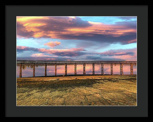 Magical sky at Lake Yosemite - Framed Print