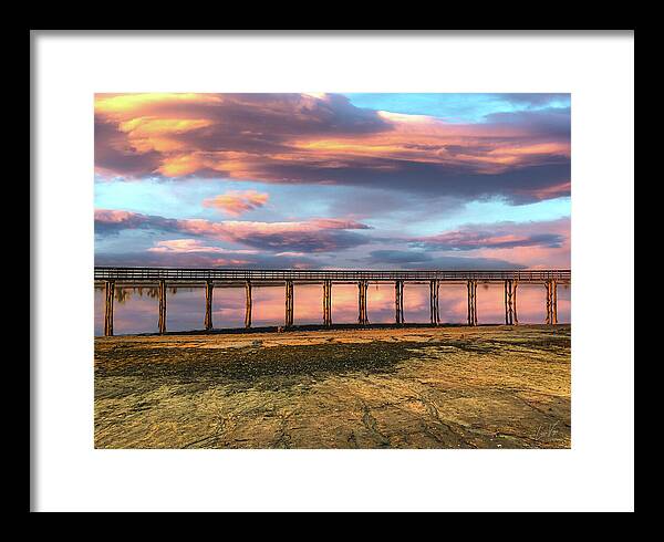 Magical sky at Lake Yosemite - Framed Print